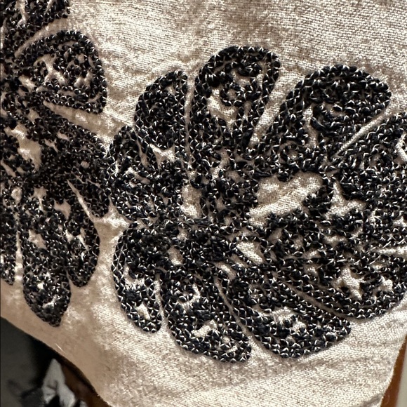 Banana republic factory linen blend embroidered scoop neck boxy sleeveless top - Picture 7 of 10